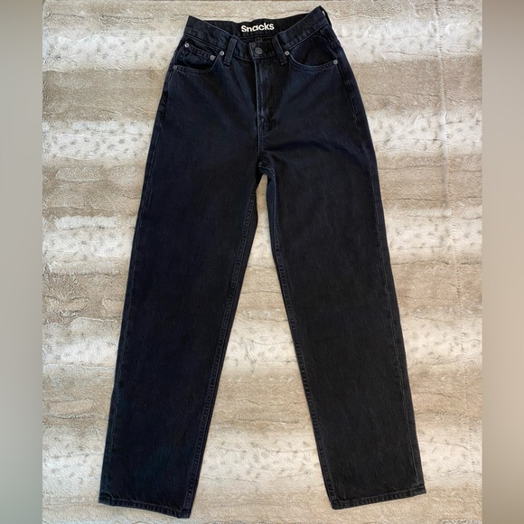 MOTHER💕Snacks Double Stack Hover High Waist Ankle Straight Leg Jeans Size 25 - Picture 5 of 15